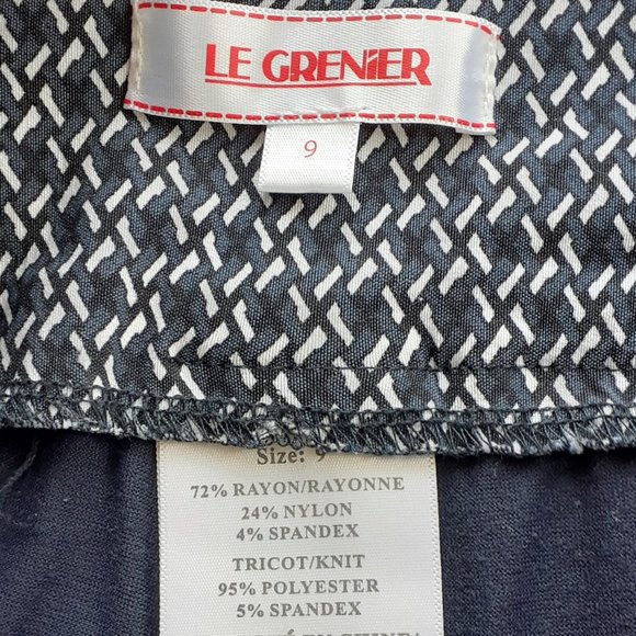 Le Grenier navy blue stretchy skort - Picture 5 of 6